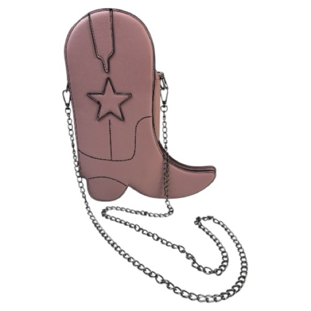 Iconic Pink Cowboy Boot Shaped Shoulder Bag